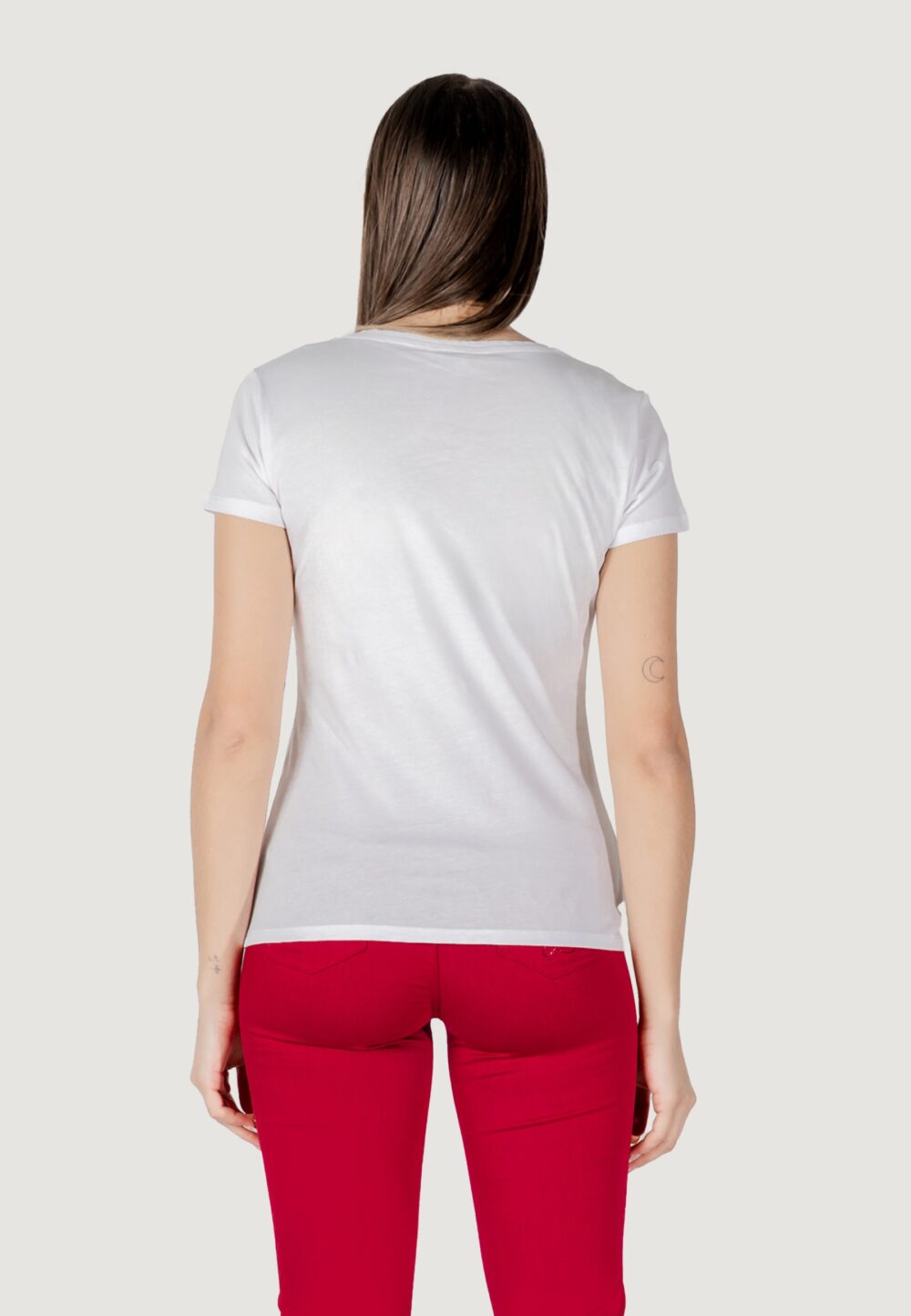 T-shirt Liu-Jo ecs moda m/c Bianco - Azzurro - Foto 5