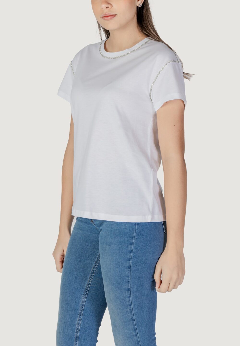 T-shirt Liu-Jo ecs moda m/c Bianco - Foto 4
