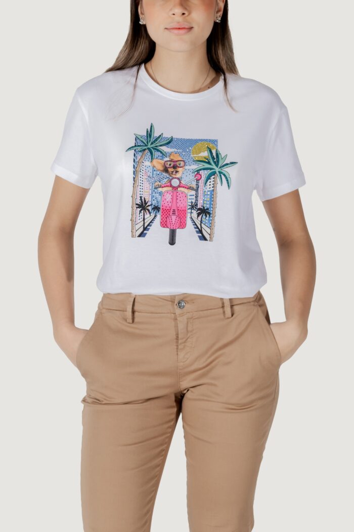 T-shirt Liu-Jo ecs moda m/c Bianco
