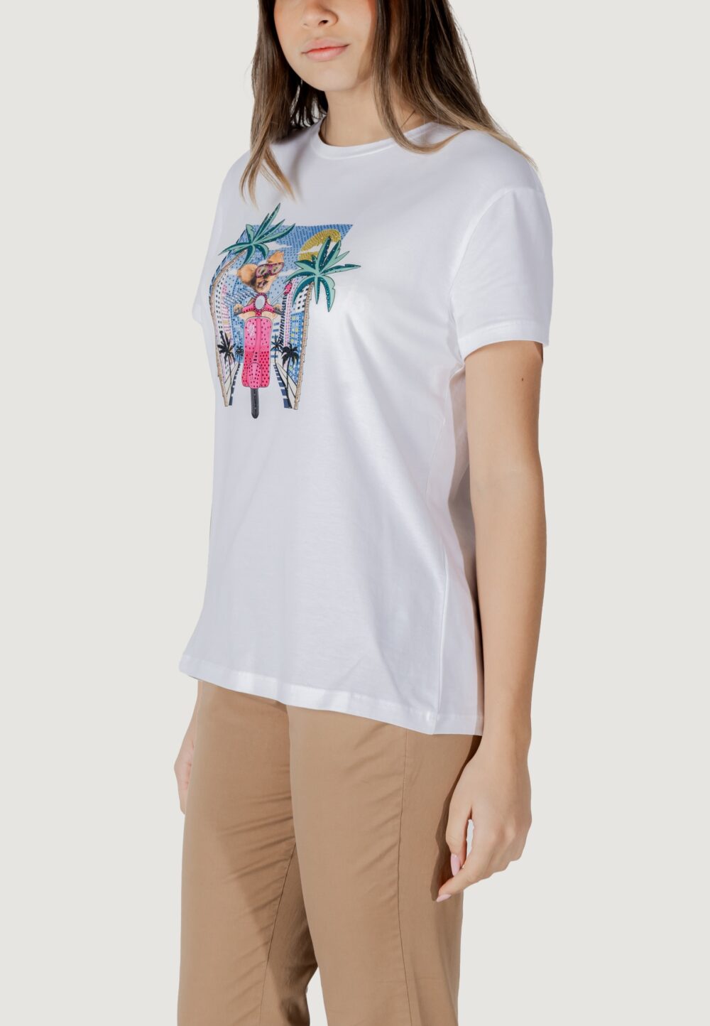 T-shirt Liu-Jo ecs moda m/c Bianco - Foto 3