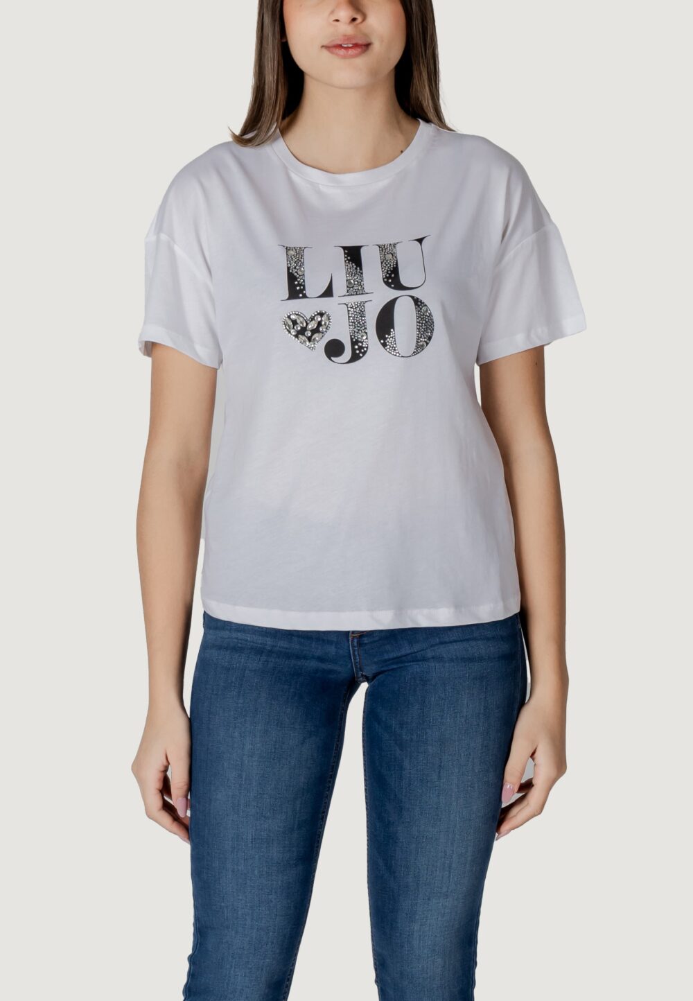 T-shirt Liu-Jo ecs moda m/c Bianco - Nero - Foto 1