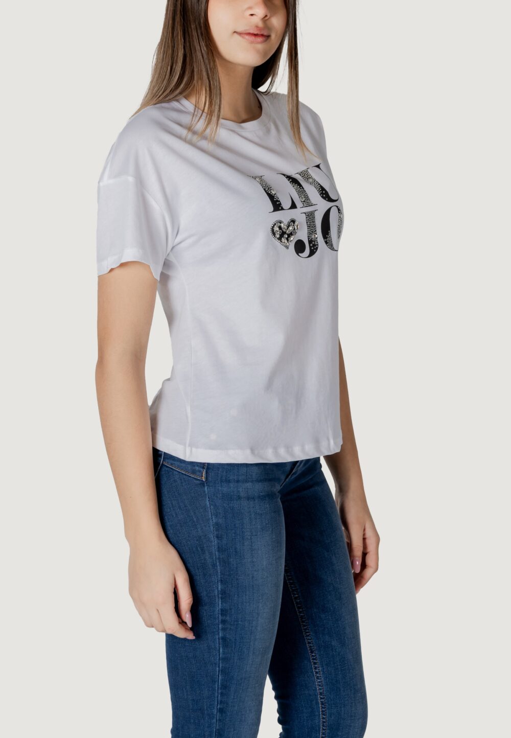 T-shirt Liu-Jo ecs moda m/c Bianco - Nero - Foto 2