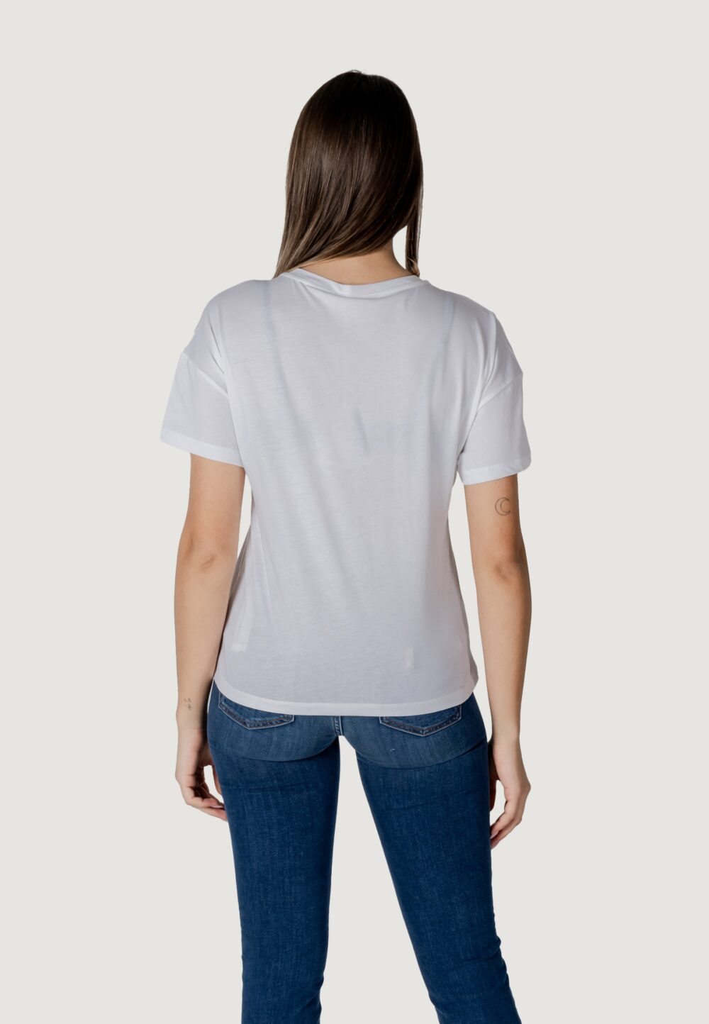 T-shirt Liu-Jo ecs moda m/c Bianco - Nero - Foto 4