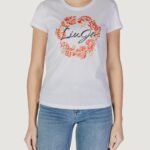 T-shirt Liu-Jo ecs moda m/c Bianco - Oro - Foto 1