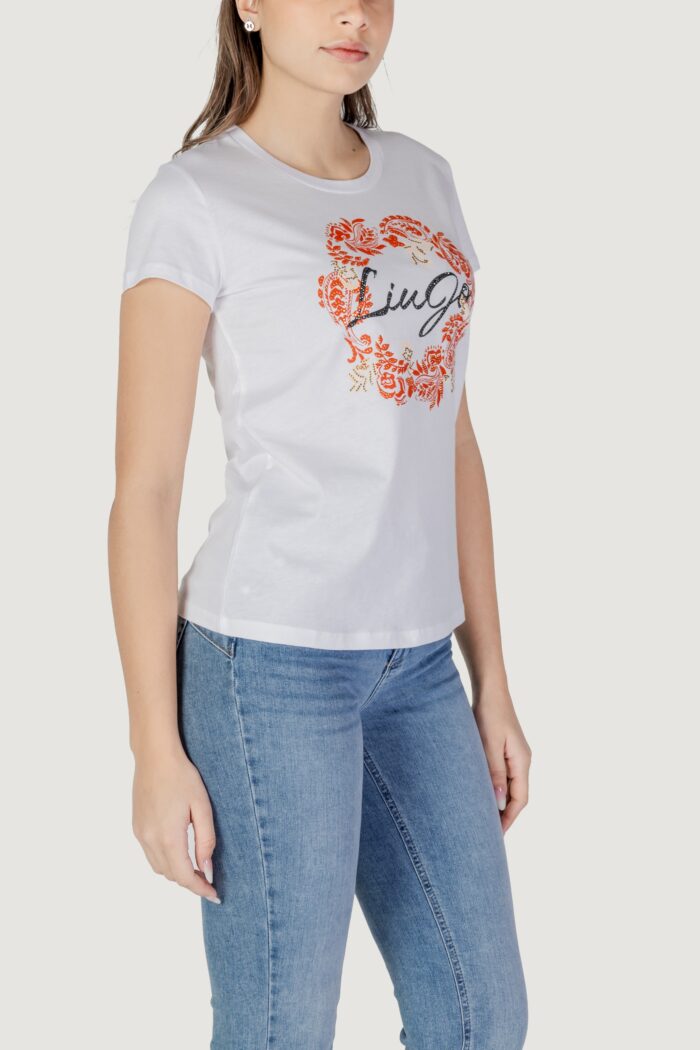 T-shirt Liu-Jo ecs moda m/c Bianco – Oro