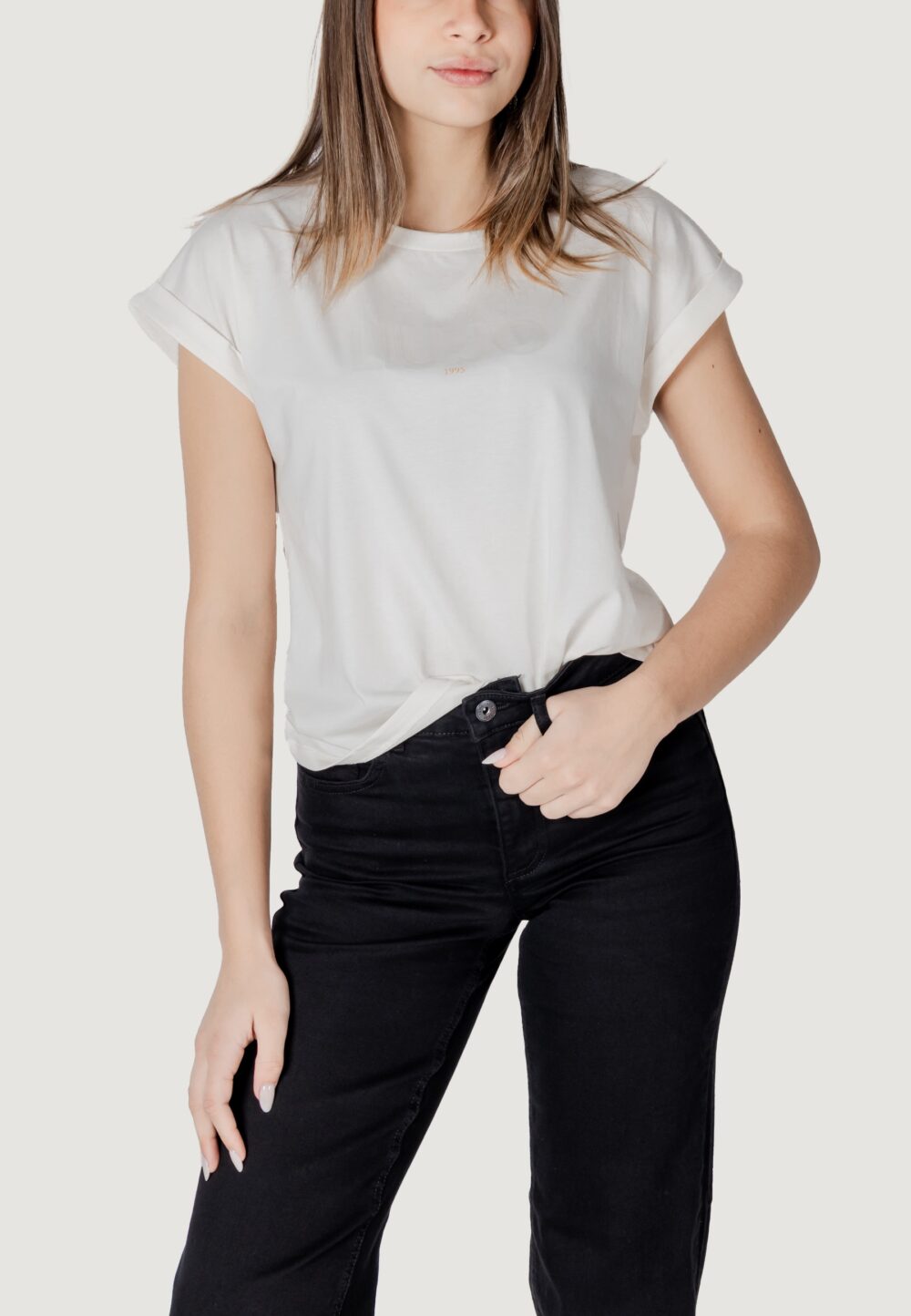 T-shirt Liu-Jo ecs basica s/m Latte - Foto 1