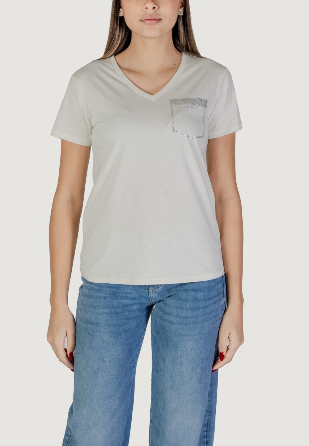 T-shirt Liu-Jo ecs moda m/c Latte - Foto 1
