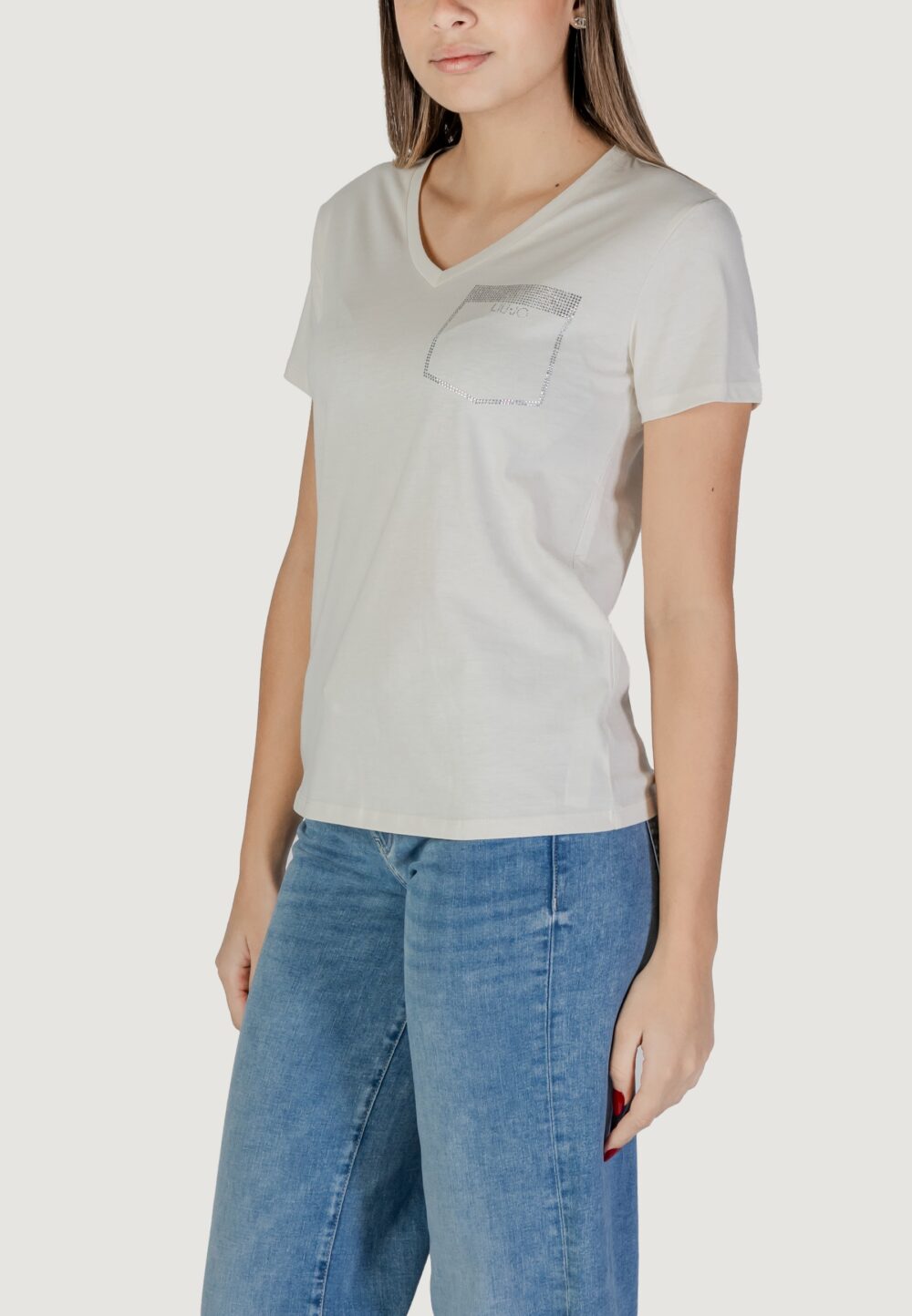 T-shirt Liu-Jo ecs moda m/c Latte - Foto 2
