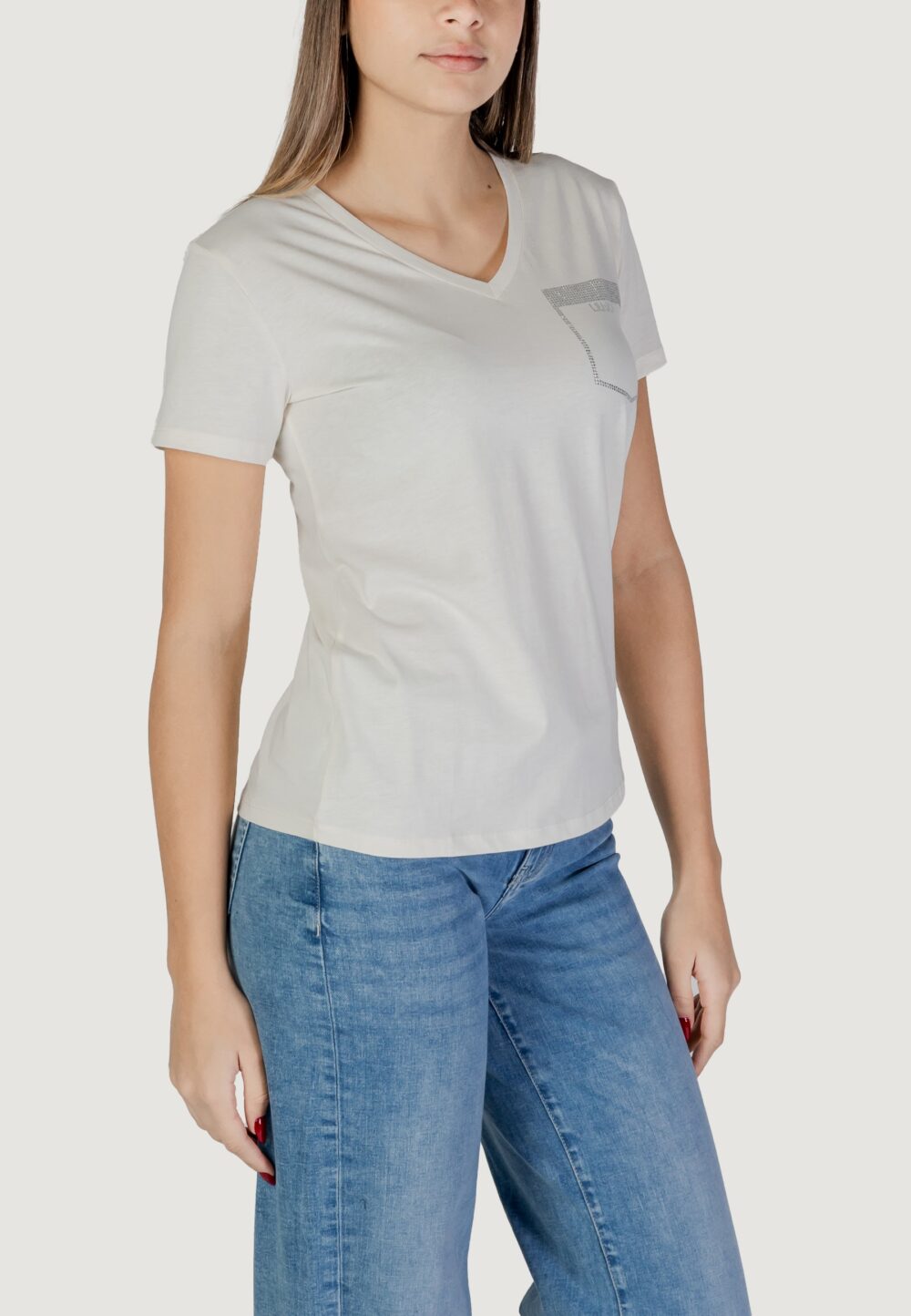 T-shirt Liu-Jo ecs moda m/c Latte - Foto 3