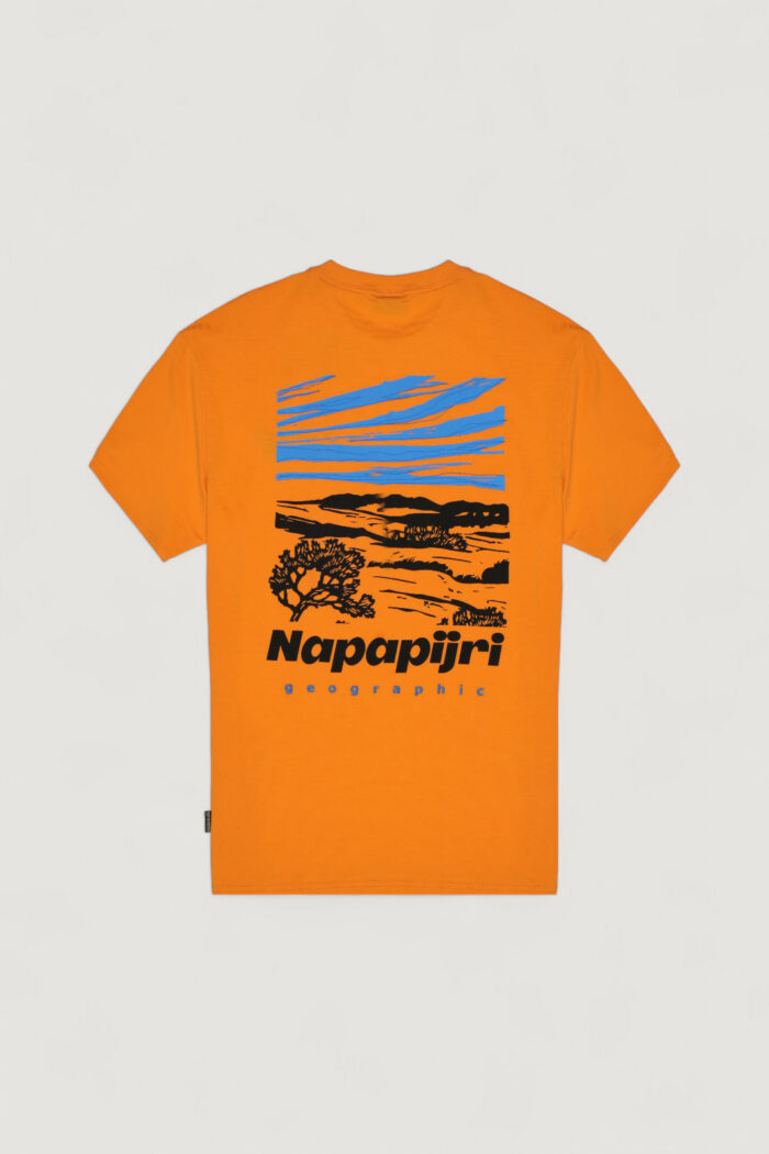 T-shirt Napapijri s-vignoni back ss Arancione