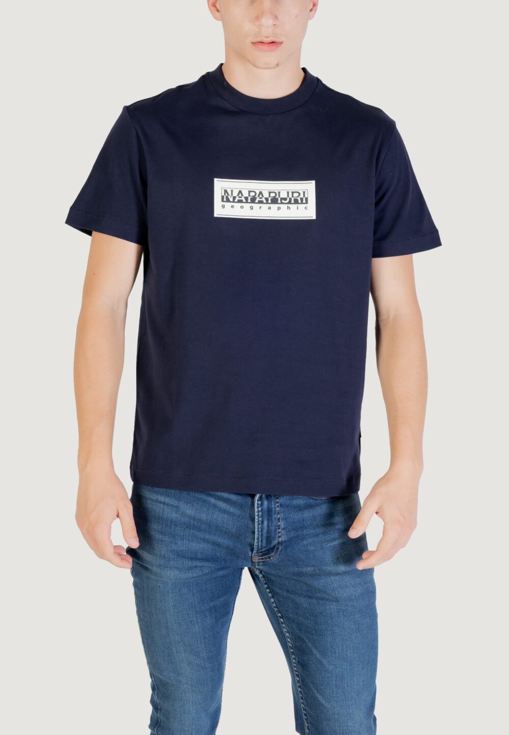 T-shirt Napapijri s-box logo ss Blu - Foto 1