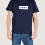 T-shirt Napapijri s-box logo ss Blu - Foto 1