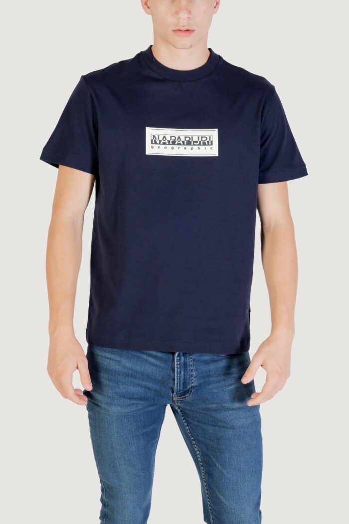 T-shirt Napapijri s-box logo ss Blu