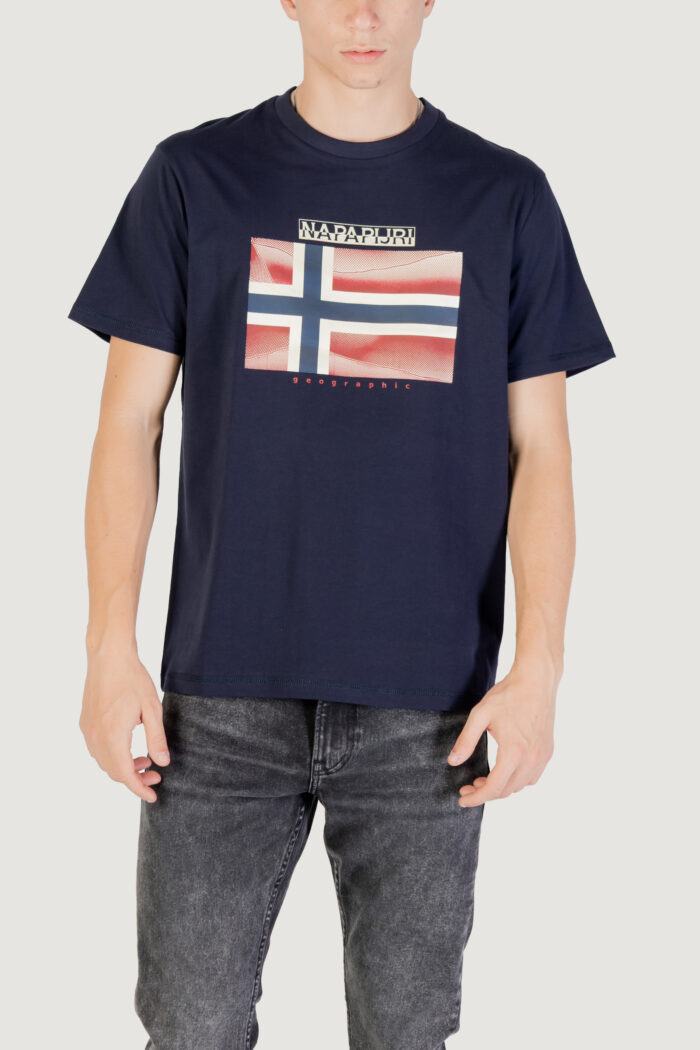 T-shirt Napapijri s-lari ss Blu marine