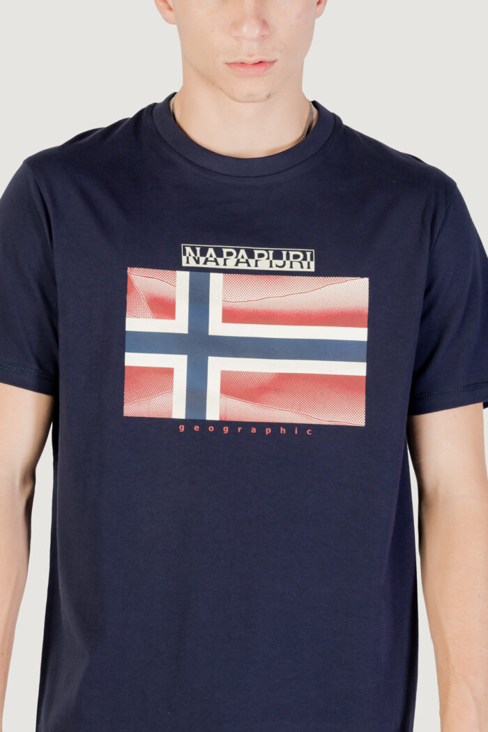 T-shirt Napapijri s-lari ss Blu marine