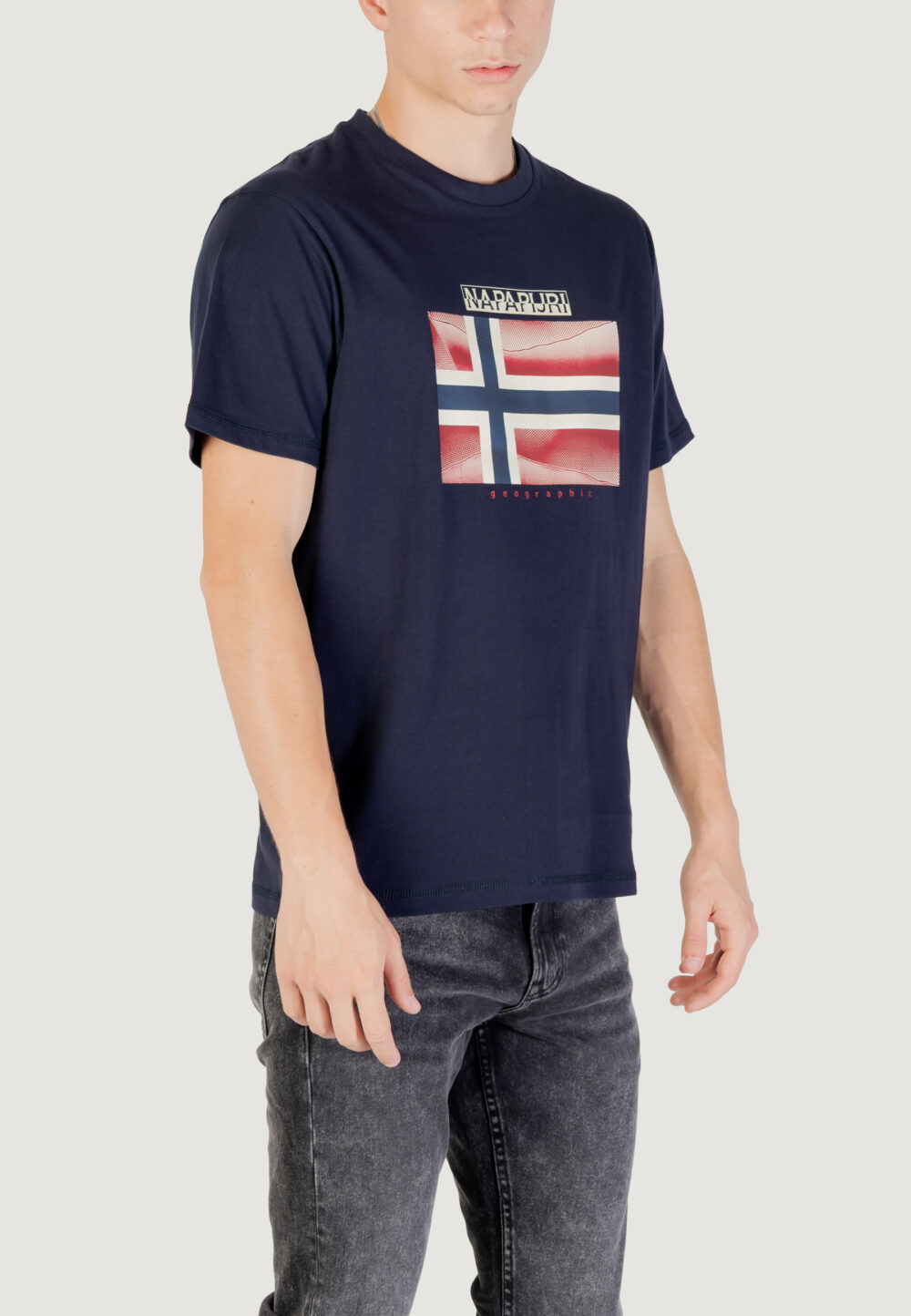 T-shirt Napapijri s-lari ss Blu marine - Foto 3