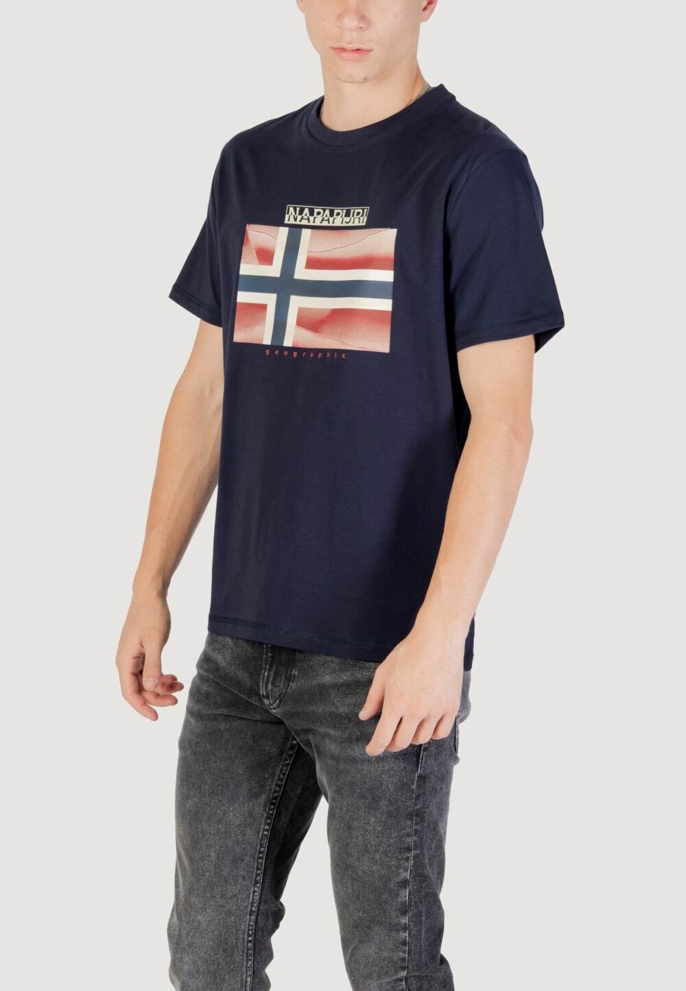 T-shirt Napapijri s-lari ss Blu marine - Foto 4