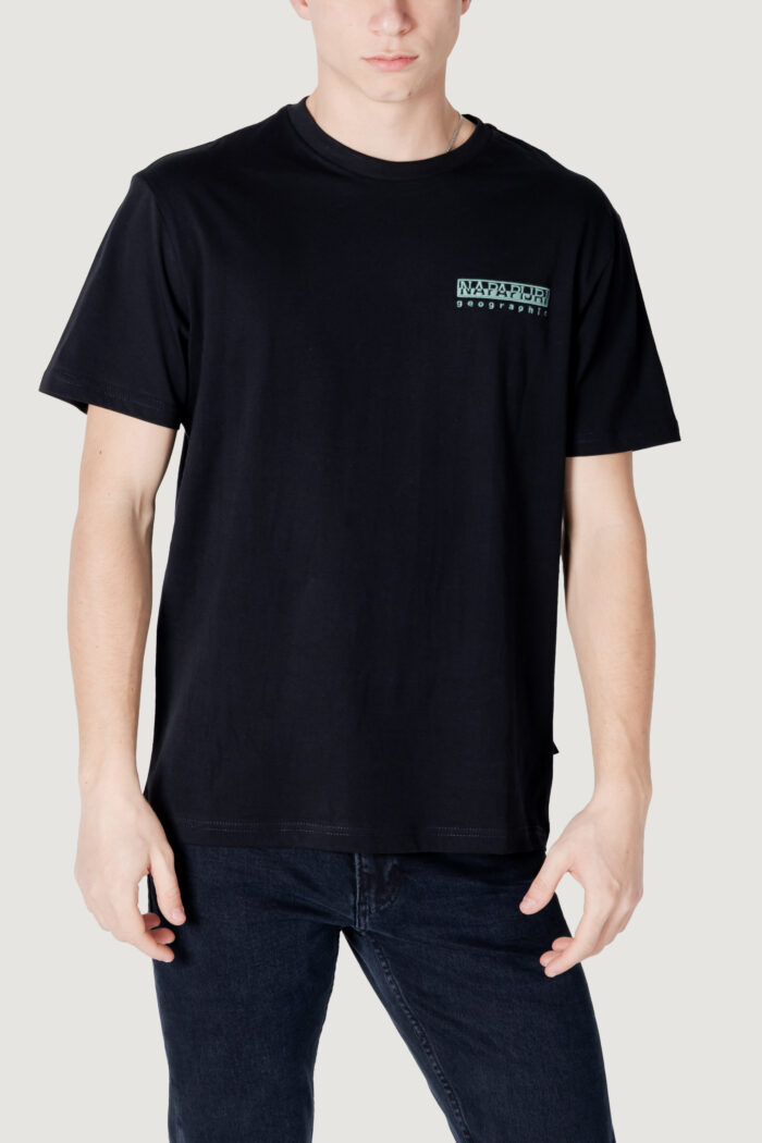 T-shirt Napapijri s-vignoni back ss Nero