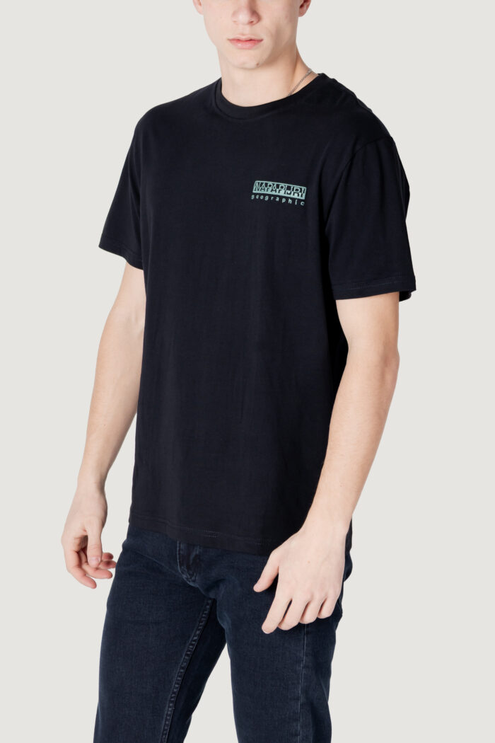 T-shirt Napapijri s-vignoni back ss Nero