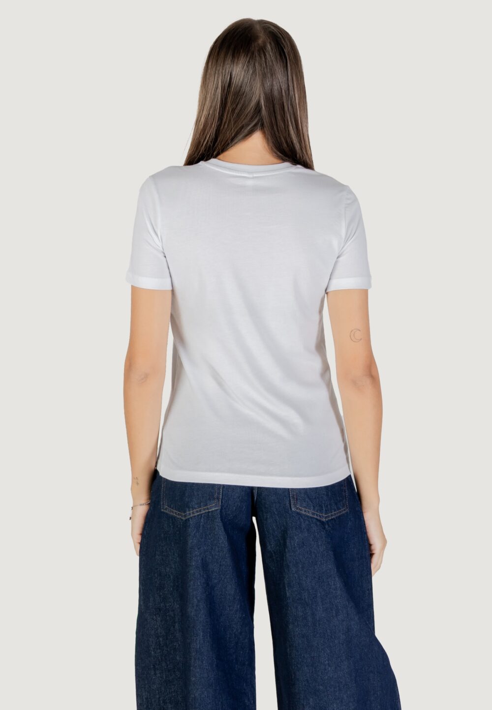 T-shirt Only onlalessia s/s tee cs jrs Bianco - Azzurro - Foto 4