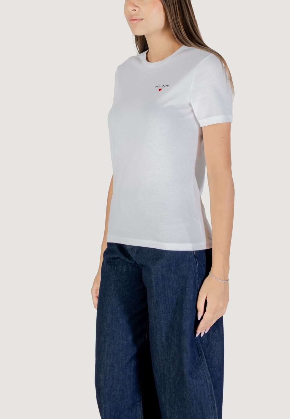 T-shirt Only onladelina s/s tee cs jrs Bianco - Foto 2