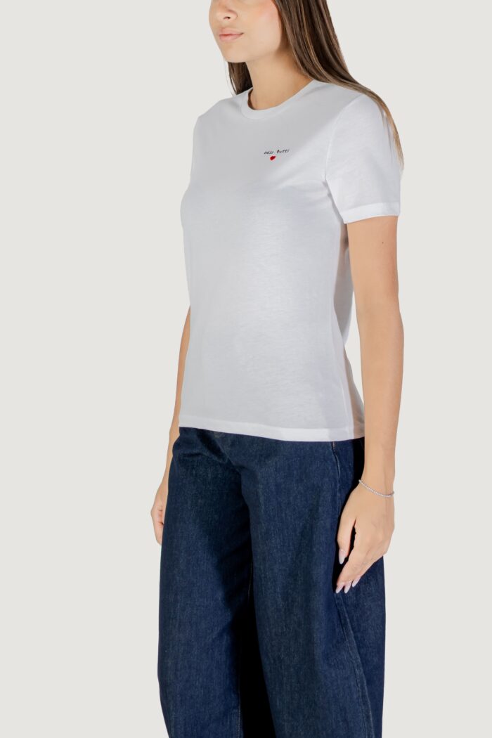 T-shirt Only onladelina s/s tee cs jrs Bianco