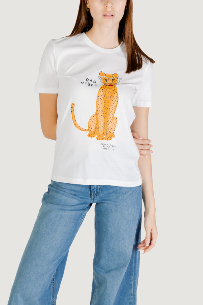 T-shirt Only onlbaria reg s/s top box jrs Bianco
