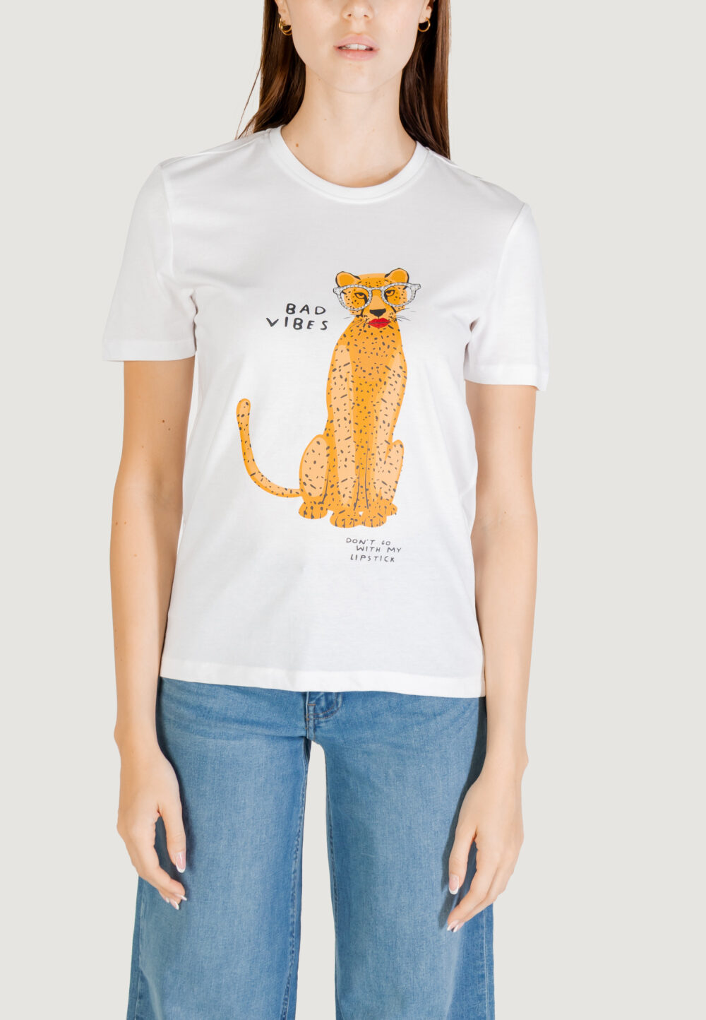 T-shirt Only onlbaria reg s/s top box jrs Bianco - Foto 5