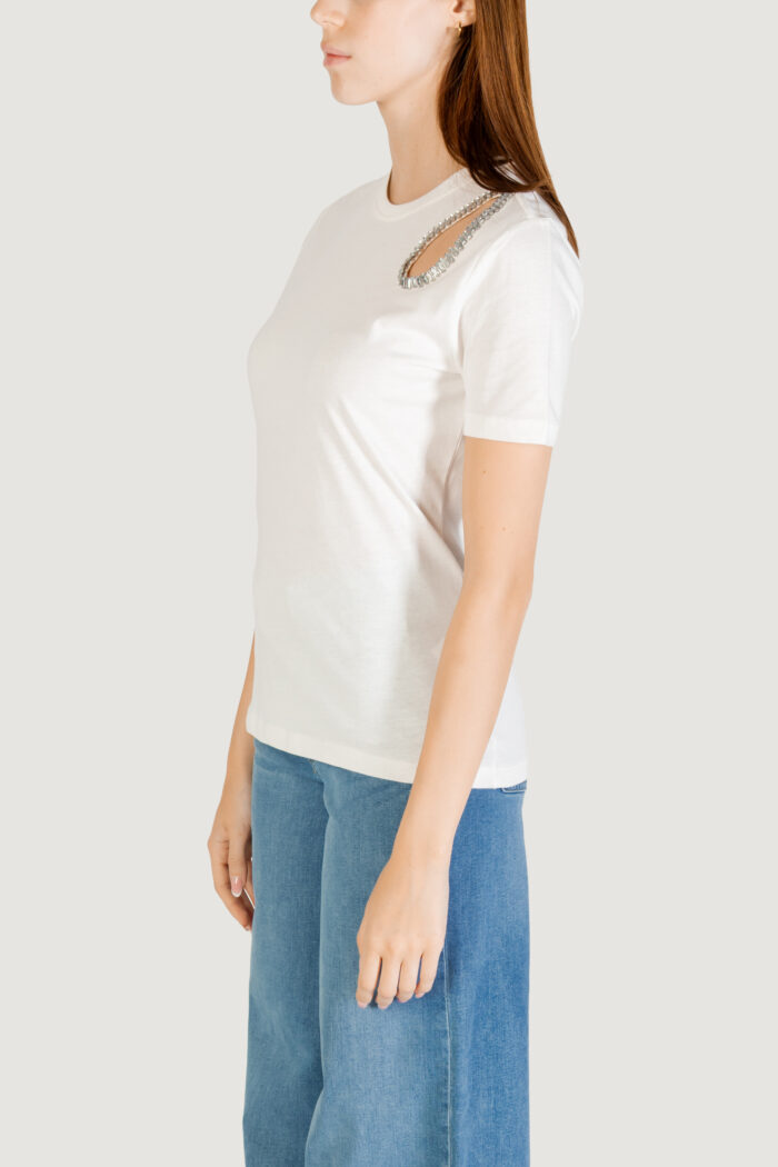 T-shirt Only onlfloras s/s detail tee cs jrs Bianco