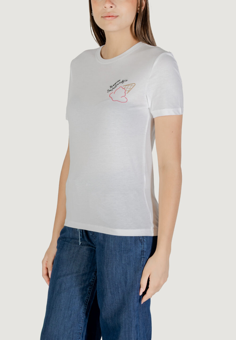 T-shirt Only onlhenny life reg s/s top box jrs Rosa - Foto 2