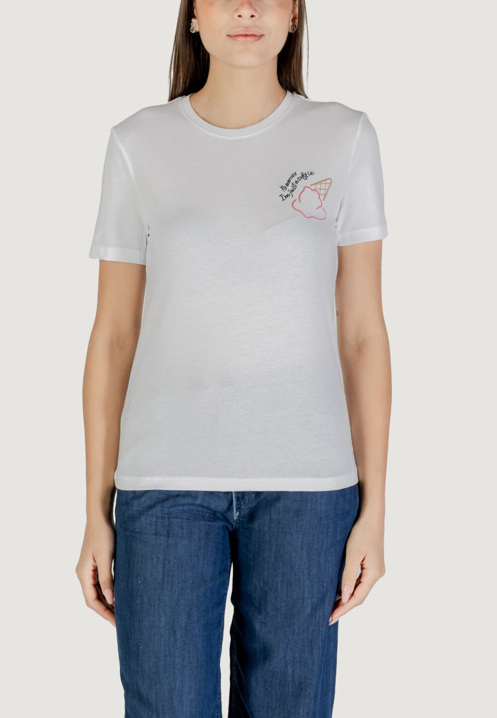 T-shirt Only onlhenny life reg s/s top box jrs Rosa - Foto 5