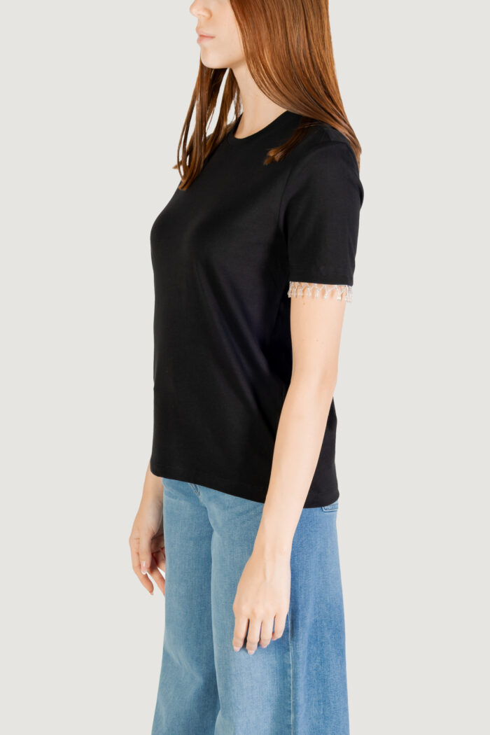 T-shirt Only onlfilia s/s detail tee cs jrs Nero