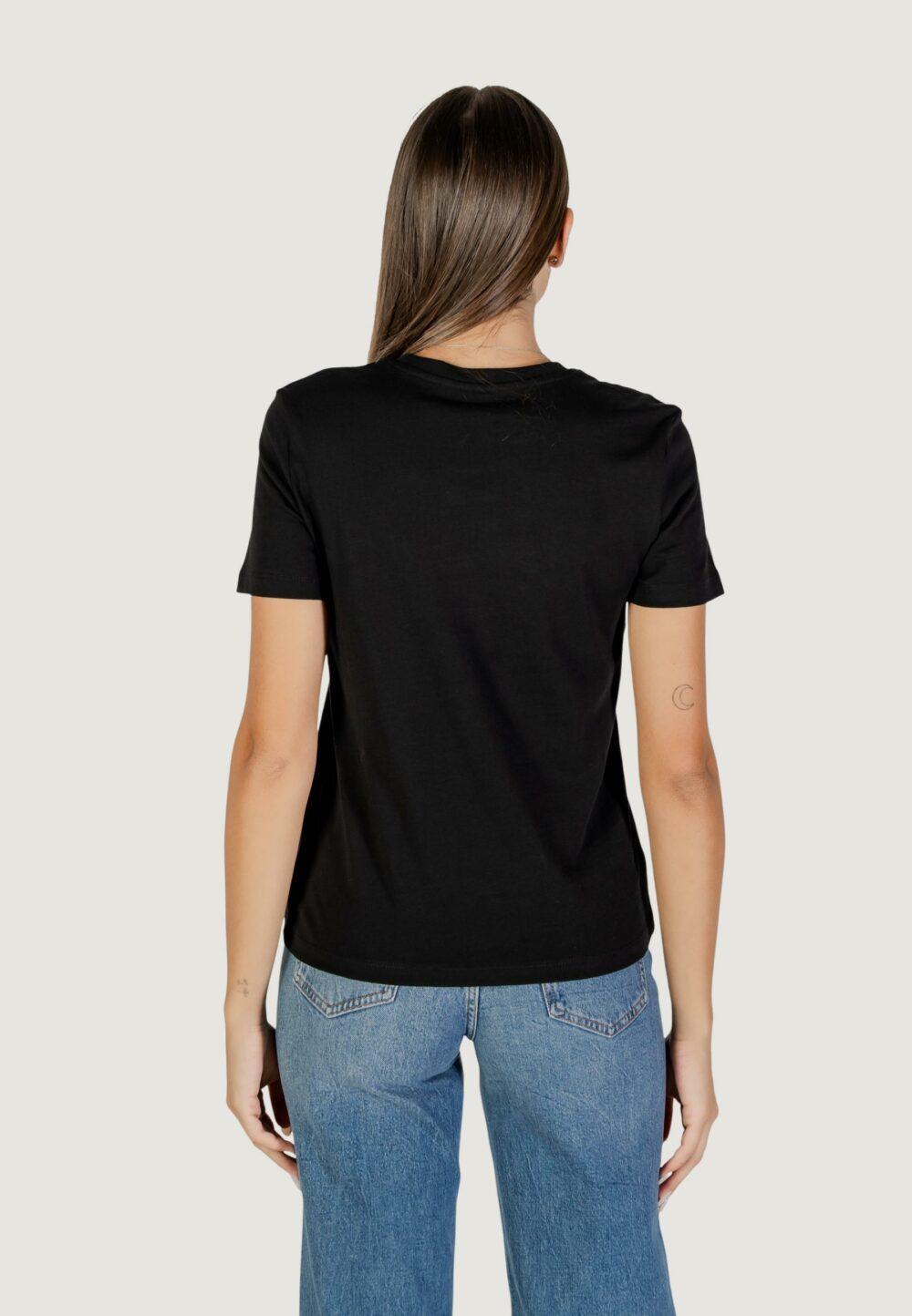 T-shirt Only onlteresa life reg s/s teddy top cs jrs Nero - Foto 4