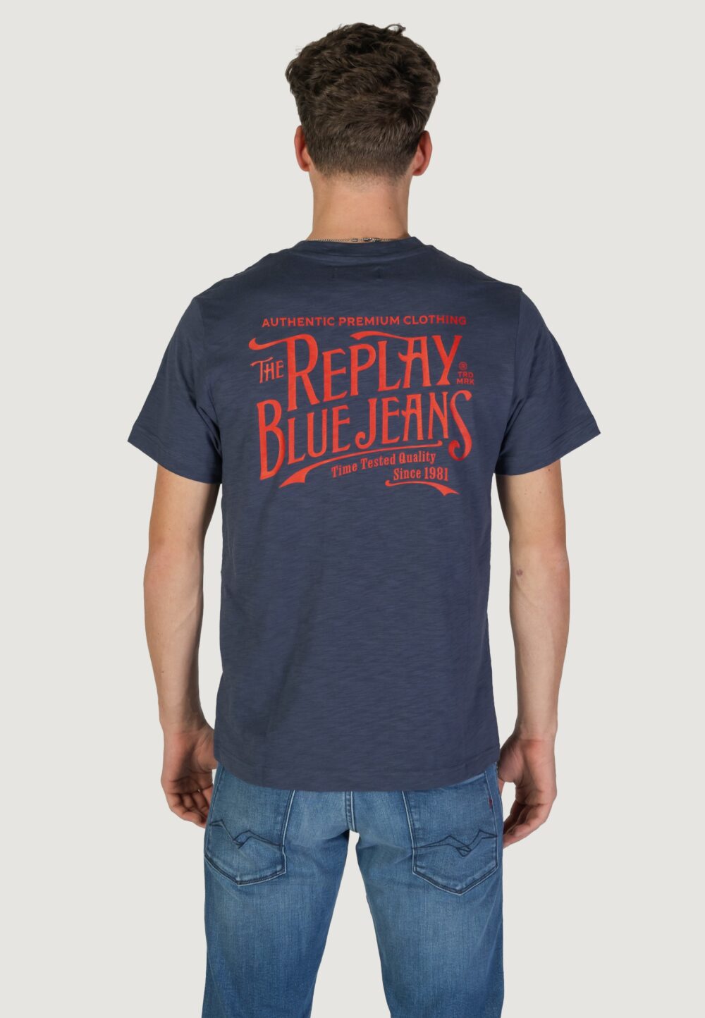 T-shirt Replay Blu - Foto 3