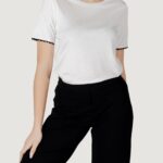 T-shirt Street One basic shirt w.deco tape at sleeves Bianco - Foto 1