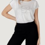 T-shirt Street One partprint shirt w.gathered shoulder Bianco - Foto 1
