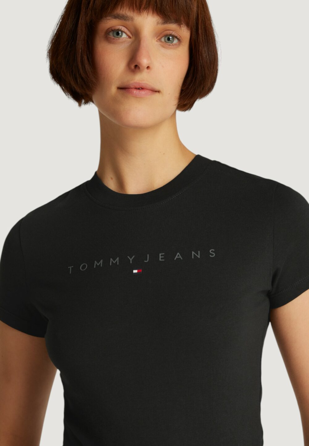 T-shirt Tommy Hilfiger Jeans tjw tonal linea Nero - Foto 5