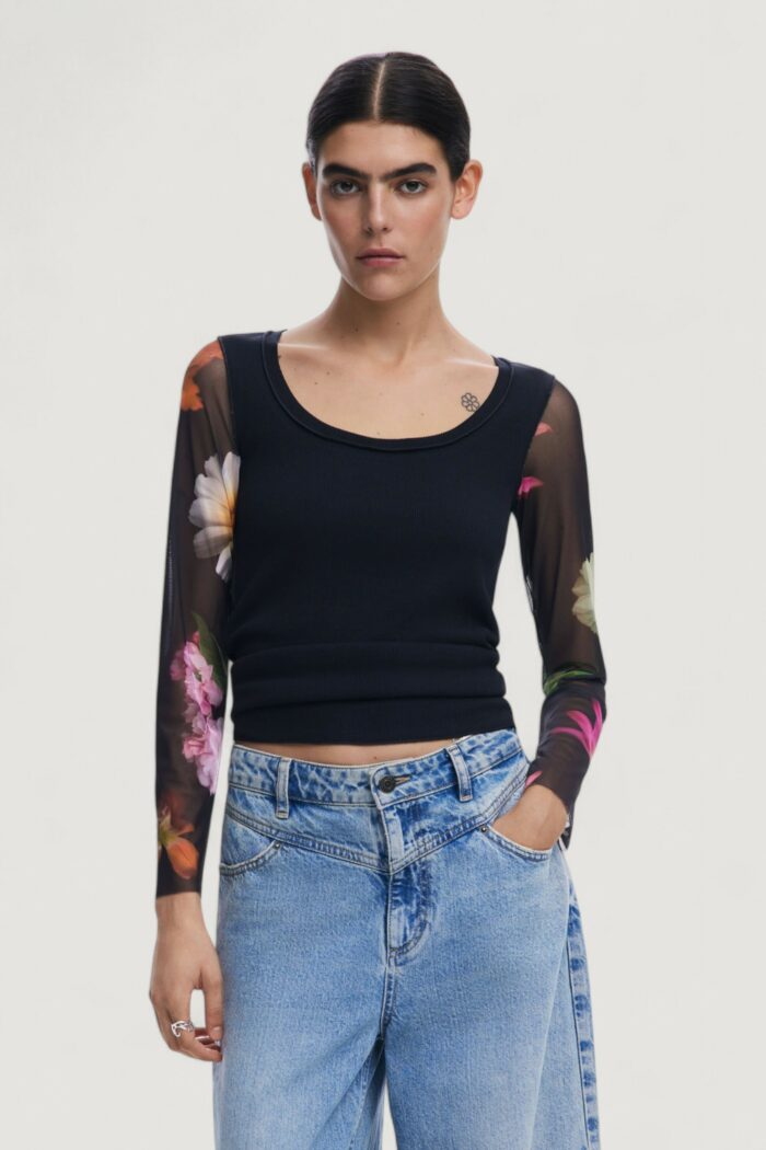 T-shirt manica lunga Desigual ts_flint Nero