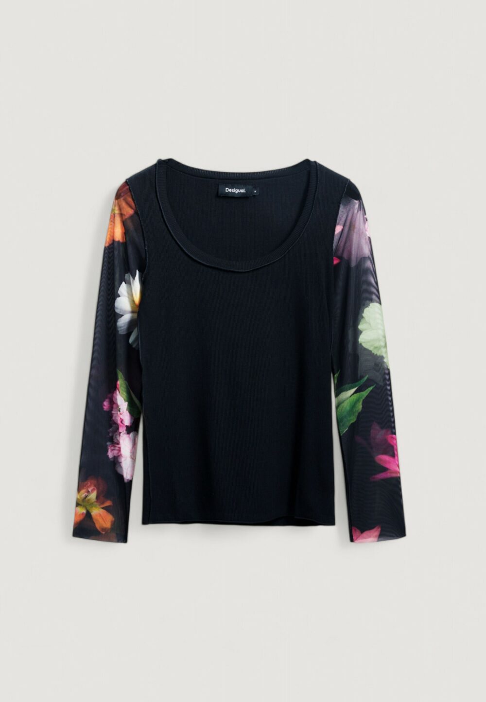 T-shirt manica lunga Desigual ts_flint Nero - Foto 1