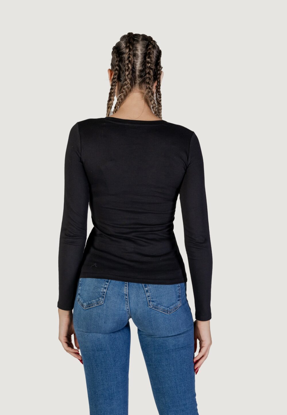 T-shirt manica lunga Guess ls cn python logo Nero - Foto 3