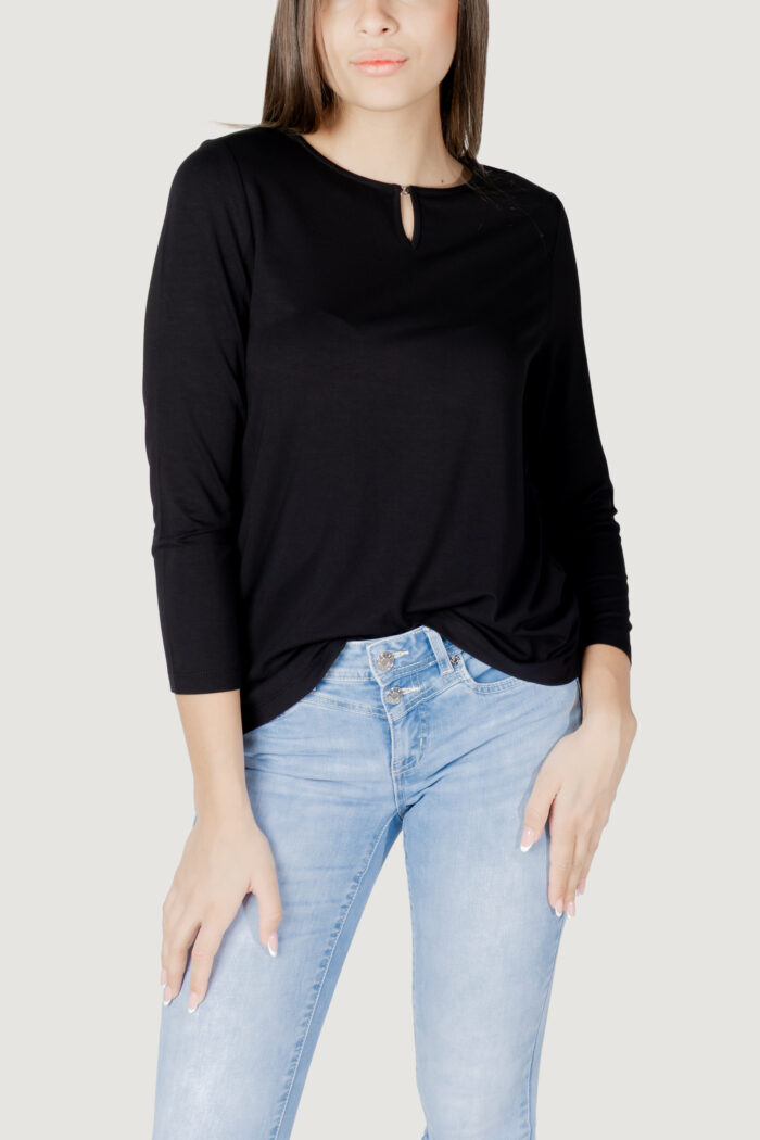 T-shirt manica lunga Street One jersey shirt w.deco detail Nero