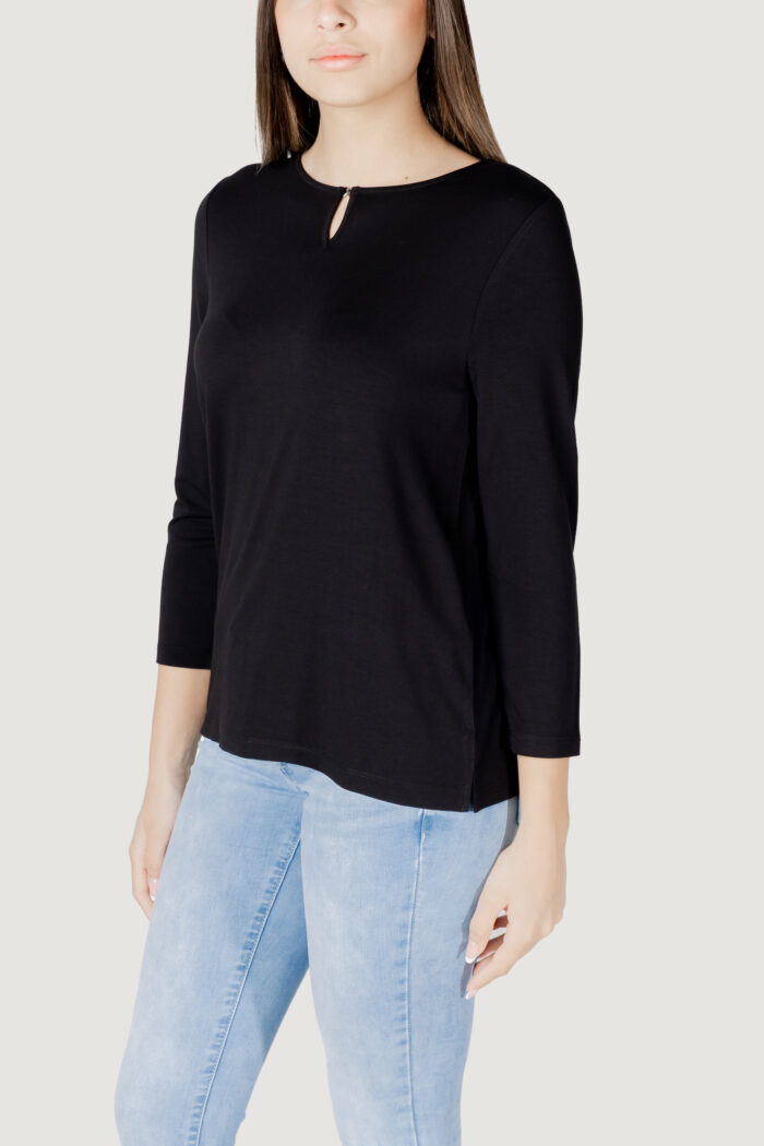 T-shirt manica lunga Street One jersey shirt w.deco detail Nero