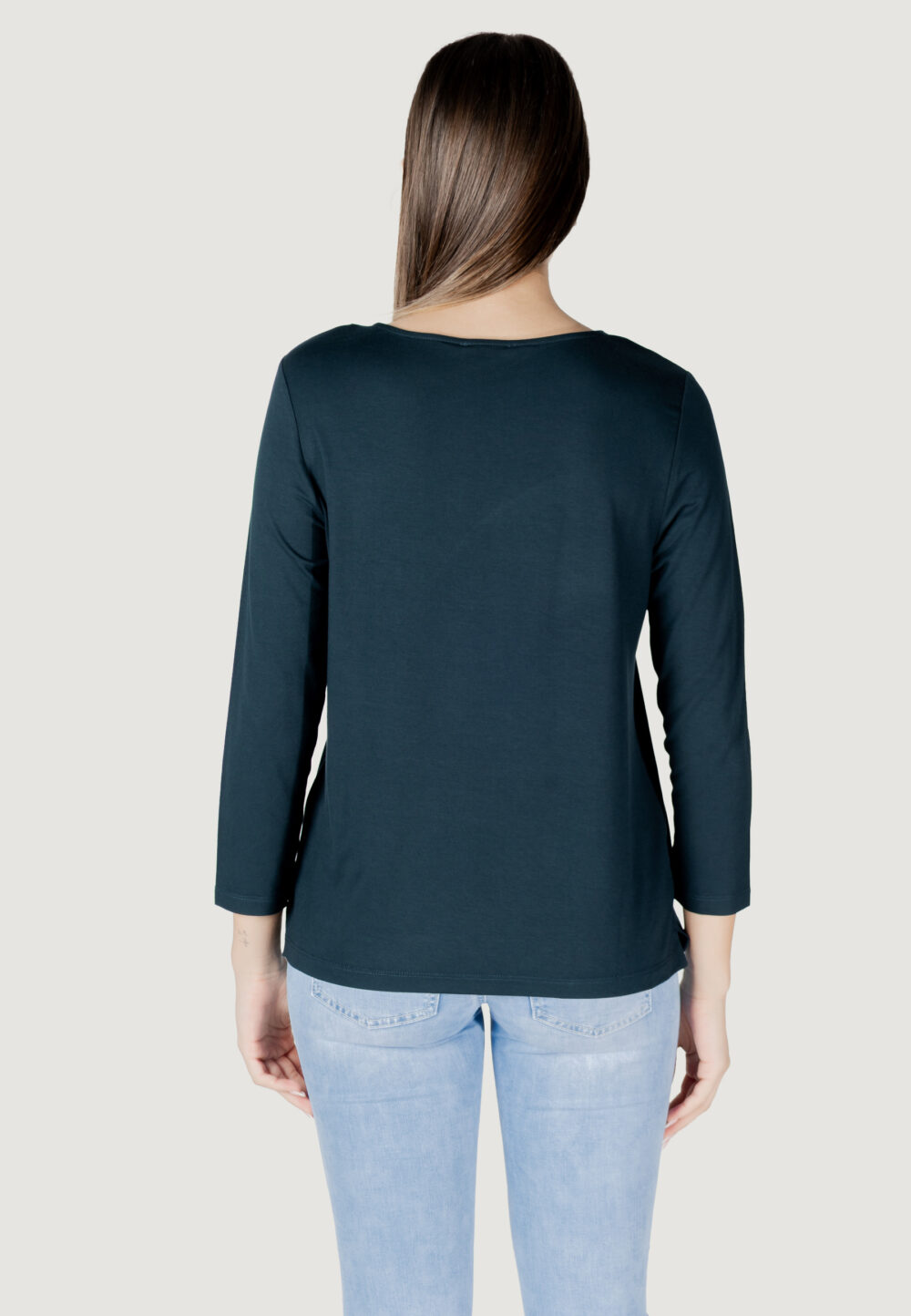 T-shirt manica lunga Street One jersey shirt w.deco detail Verde Scuro - Foto 4