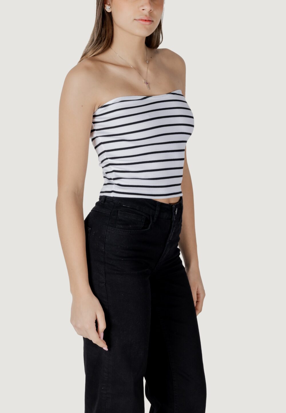 Top Calvin Klein Jeans woven label rib Bianco - Foto 4
