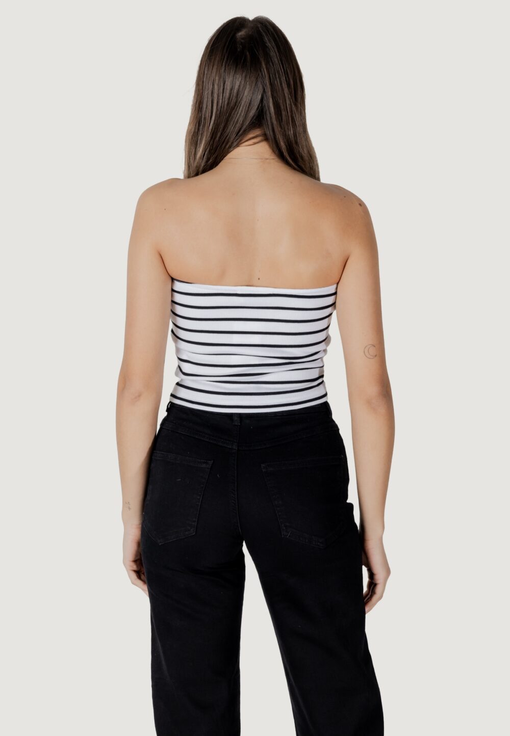 Top Calvin Klein Jeans woven label rib Bianco - Foto 5