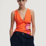 Top Desigual blus_fobos Arancione - Foto 1
