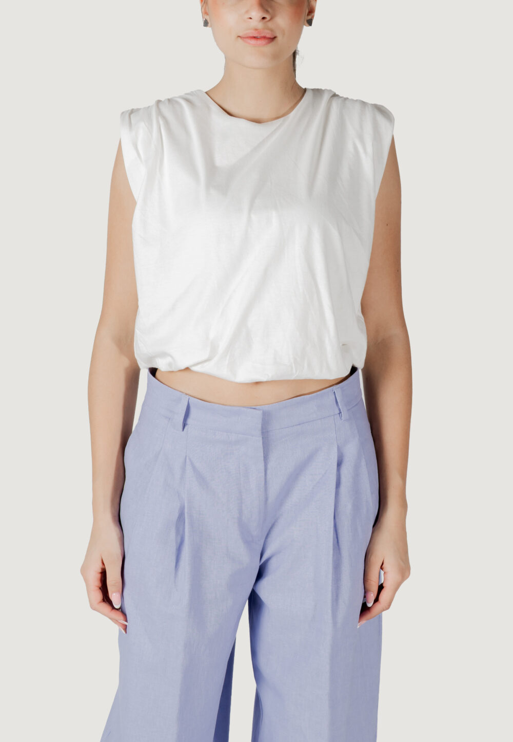 Top Jacqueline de Yong jdymara s/l bubble top jrs Bianco - Foto 1