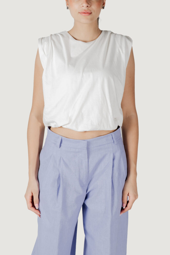 Top Jacqueline de Yong jdymara s/l bubble top jrs Bianco