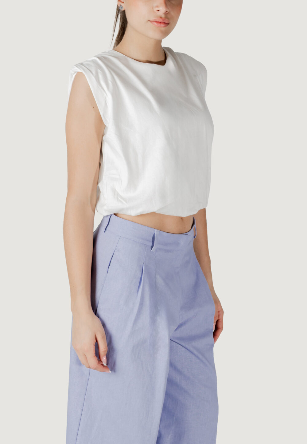 Top Jacqueline de Yong jdymara s/l bubble top jrs Bianco - Foto 3