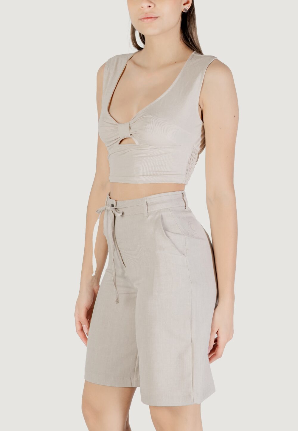 Top Only onljany s/l twist top jrs Beige - Foto 1
